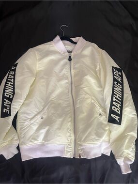 A Bathing Ape Light Yellow Bomber Jacket